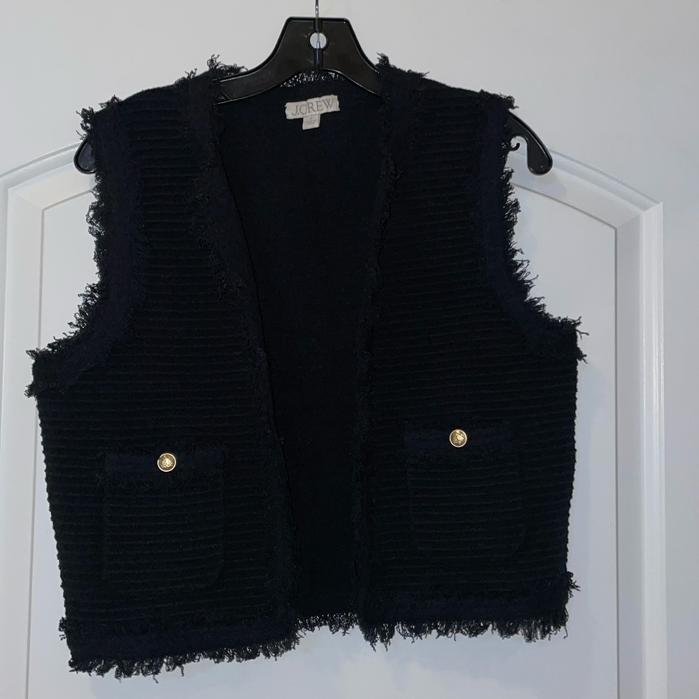 Jcrew Textured Vest in fine bouclé